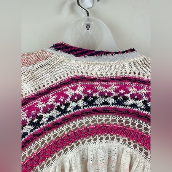Free People Dreamland Crochet Knit Swingy Cardigan Sweater Size XS - Picture 10 of 16